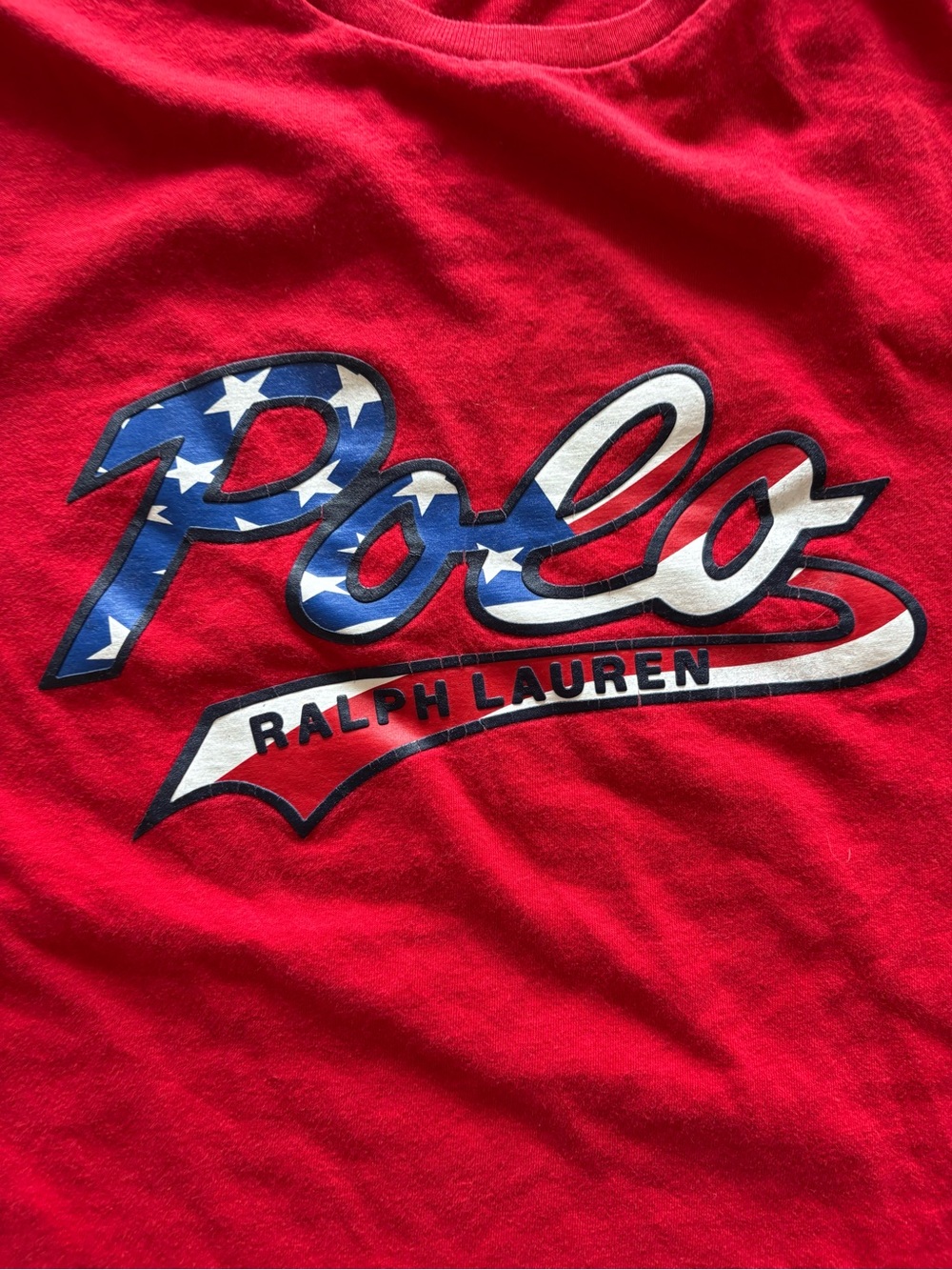 Ralph Lauren Red Crewneck Polo Graphic Tee - Picture 4 of 7